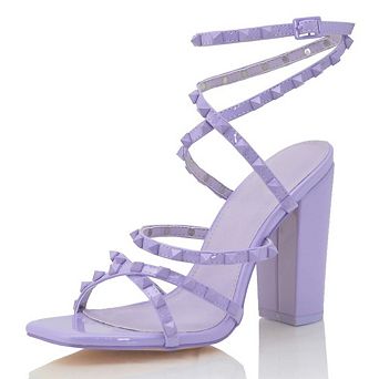 Studded Strappy Block Heel Sandal