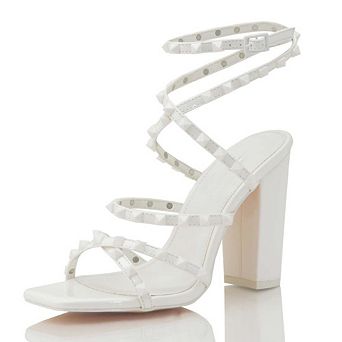 Studded Strappy Block Heel Sandal