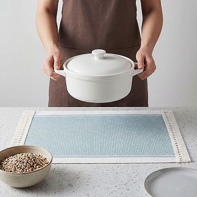Set of 4 Linen Farmhouse Placemats for Dining Table Decor Washable Kitchen Table Mat 17.7x13.8 Inch