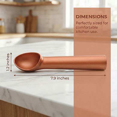 Ice Cream Scoop, 1 Pcs Stainless Steel Ice Cream Scooper with Ergonomic Handle 7.9x1.2 Inch