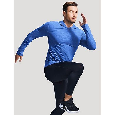 PINSPARK Men's Lightweight Long Sleeve Pullover Hoodie Golf Gym Athletic Sweatshirt