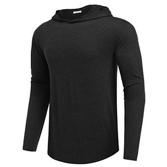 PINSPARK Men's Lightweight Long Sleeve Pullover Hoodie Golf Gym Athletic Sweatshirt