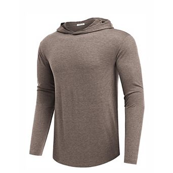 PINSPARK Men's Lightweight Long Sleeve Pullover Hoodie Golf Gym Athletic Sweatshirt