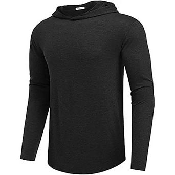 PINSPARK Men's Lightweight Long Sleeve Pullover Hoodie Golf Gym Athletic Sweatshirt