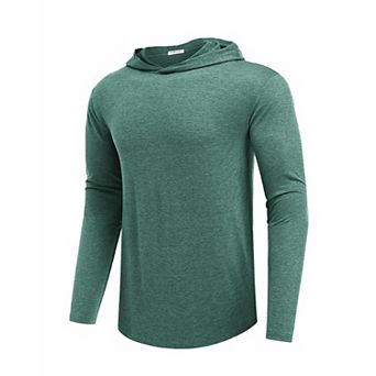 PINSPARK Men's Lightweight Long Sleeve Pullover Hoodie Golf Gym Athletic Sweatshirt