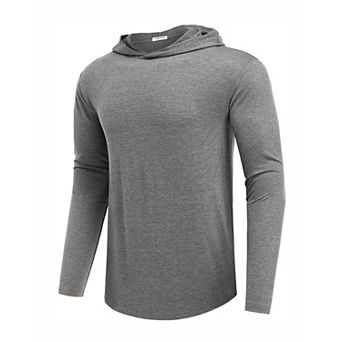 PINSPARK Men's Lightweight Long Sleeve Pullover Hoodie Golf Gym Athletic Sweatshirt