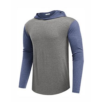 PINSPARK Men's Lightweight Long Sleeve Pullover Hoodie Golf Gym Athletic Sweatshirt
