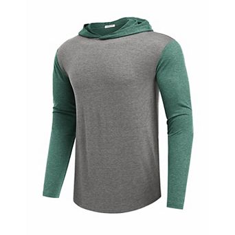 PINSPARK Men's Lightweight Long Sleeve Pullover Hoodie Golf Gym Athletic Sweatshirt