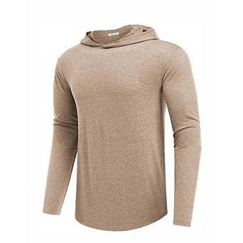 PINSPARK Men's Lightweight Long Sleeve Pullover Hoodie Golf Gym Athletic Sweatshirt