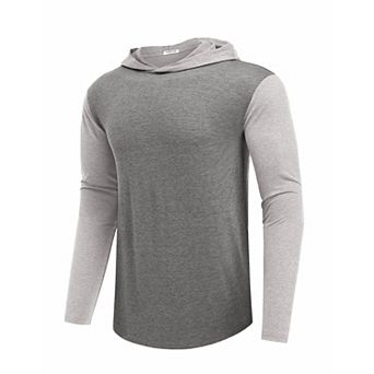 PINSPARK Men's Lightweight Long Sleeve Pullover Hoodie Golf Gym Athletic Sweatshirt