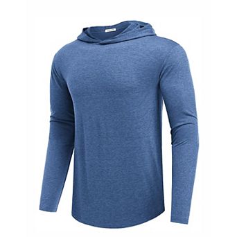 PINSPARK Men's Lightweight Long Sleeve Pullover Hoodie Golf Gym Athletic Sweatshirt