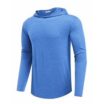 PINSPARK Men's Lightweight Long Sleeve Pullover Hoodie Golf Gym Athletic Sweatshirt
