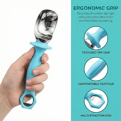 Ice Cream Scoop Comfortable Ergonomic Handle Easy Release for Gelato 8.7x1.8 Inch