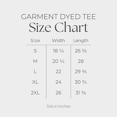 Embroidered USA Outline - Women's Garment Dyed Graphic T-Shirt