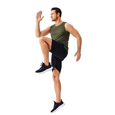 PINSPARK Men's 3 Pack Quick Dry Workout Tank Tops Sleeveless Gym Muscle Shirts