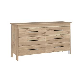 Hms 6 Drawer Double Dresser, Four Legs, Superior Top