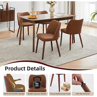 Modern Upholstered Dining Chairs Set of 2