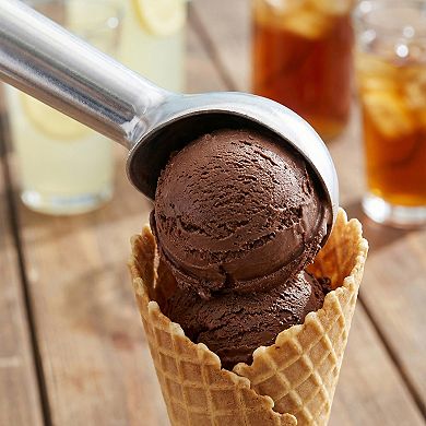 Stainless Steel Ice Cream Scoop with Ergonomic Handle for Easy Release and Clean