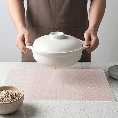 Set of 6 Rectangle Placemats for Table Washable Heat Resistant Wipeable Table Mat 17.7x11.8 Inch