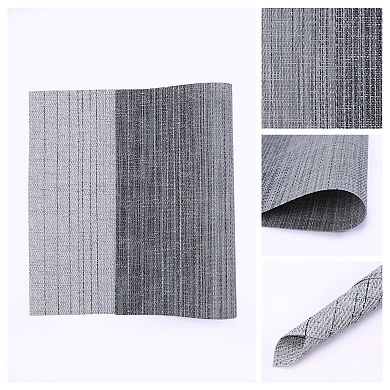 Set of 6 Rectangle Placemats for Table Washable Heat Resistant Wipeable Table Mat 17.7x11.8 Inch