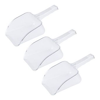 Ice Scoop Easy Clean Plastic Ice Shovel for Candy Buffet Kitchen 3 pc 11.2x5.1Inch