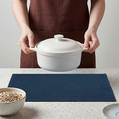 Set of 4 Rustic Cotton Placemats for Dining Table Decor Washable Kitchen Table Mat 18.1x11.8 Inch