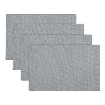 Set of 4 Rustic Cotton Placemats for Dining Table Decor Washable Kitchen Table Mat 18.1x11.8 Inch