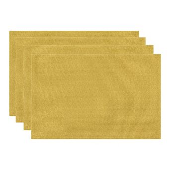 Set of 4 Rustic Cotton Placemats for Dining Table Decor Washable Kitchen Table Mat 18.1x11.8 Inch