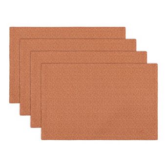 Set of 4 Rustic Cotton Placemats for Dining Table Decor Washable Kitchen Table Mat 18.1x11.8 Inch