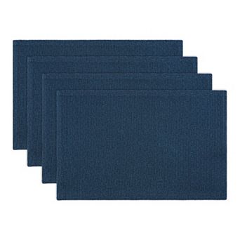 Set of 4 Rustic Cotton Placemats for Dining Table Decor Washable Kitchen Table Mat 18.1x11.8 Inch