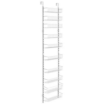 VEVOR Over Door Pantry Organizer 10 tier Adjustable Spice Rack Storage Shelf White