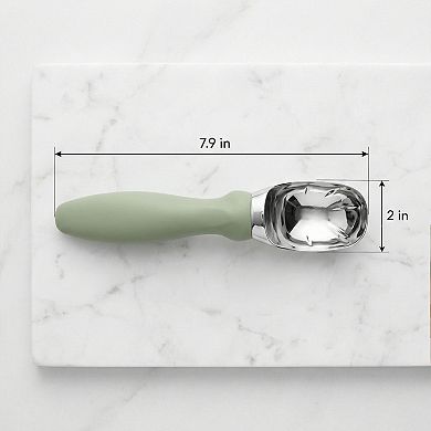 Ice Cream Scoop Comfortable Ergonomic Handle Easy Release for Gelato Cookie Dough 7.9x2 Inch
