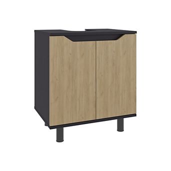 Marlo Under Sink Cabinet with Two Doors and Interior Storage Shelves, Cut-Out Back, 22” .