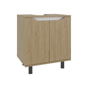 Marlo Under Sink Cabinet with Two Doors and Interior Storage Shelves, Cut-Out Back, 22” .