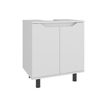Marlo Under Sink Cabinet with Two Doors and Interior Storage Shelves, Cut-Out Back, 22” .