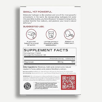 Molecular H2TAB Hydrogen Water Tablets with Magnesium