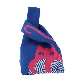 Cat Knitted Wrist Bag for Women 1 pc