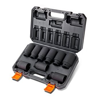 Compact 9 pc Impact Socket Set for Garage and DIY Projects