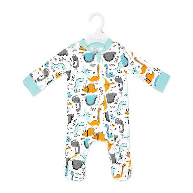 Baby Boys Dinosaur Zippered Footed Sleeper
