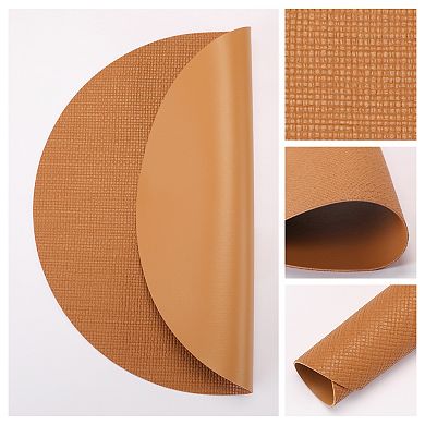 Placemats Set of 6 Faux Leather Placemats for Kitchen Dining Table Wipeable Table Mat 13x13 Inch