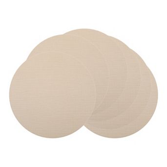 Placemats Set of 6 Faux Leather Placemats for Kitchen Dining Table Wipeable Table Mat 13x13 Inch