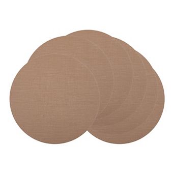 Placemats Set of 6 Faux Leather Placemats for Kitchen Dining Table Wipeable Table Mat 13x13 Inch