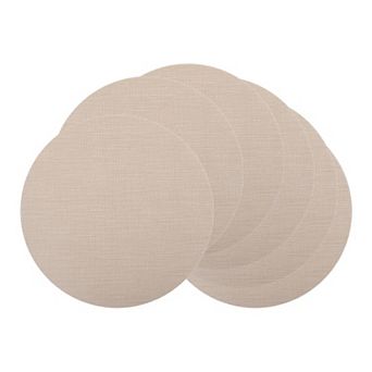 Placemats Set of 6 Faux Leather Placemats for Kitchen Dining Table Wipeable Table Mat 13x13 Inch