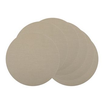 Placemats Set of 6 Faux Leather Placemats for Kitchen Dining Table Wipeable Table Mat 13x13 Inch