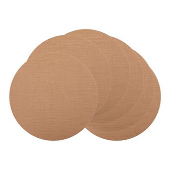 Placemats Set of 6 Faux Leather Placemats for Kitchen Dining Table Wipeable Table Mat 13x13 Inch