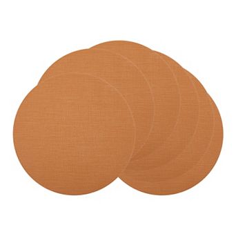 Placemats Set of 6 Faux Leather Placemats for Kitchen Dining Table Wipeable Table Mat 13x13 Inch