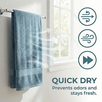 1 Pack Luxury Striped Cotton Hand Towels Ultra Soft Absorbent Quick Dry Towels 13" x29"