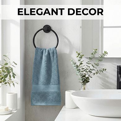 1 Pack Luxury Striped Cotton Hand Towels Ultra Soft Absorbent Quick Dry Towels 13" x29"