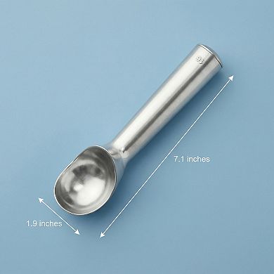 Stainless Steel Ice Cream Scoop with Ergonomic Handle and Easy Release 1Pcs 7.1x1.9Inch