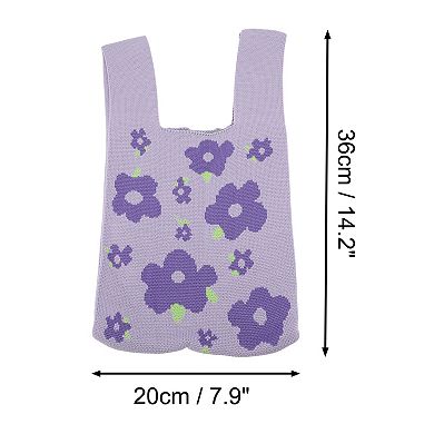 Flower Knitted Wrist Bag for Women 1Pc